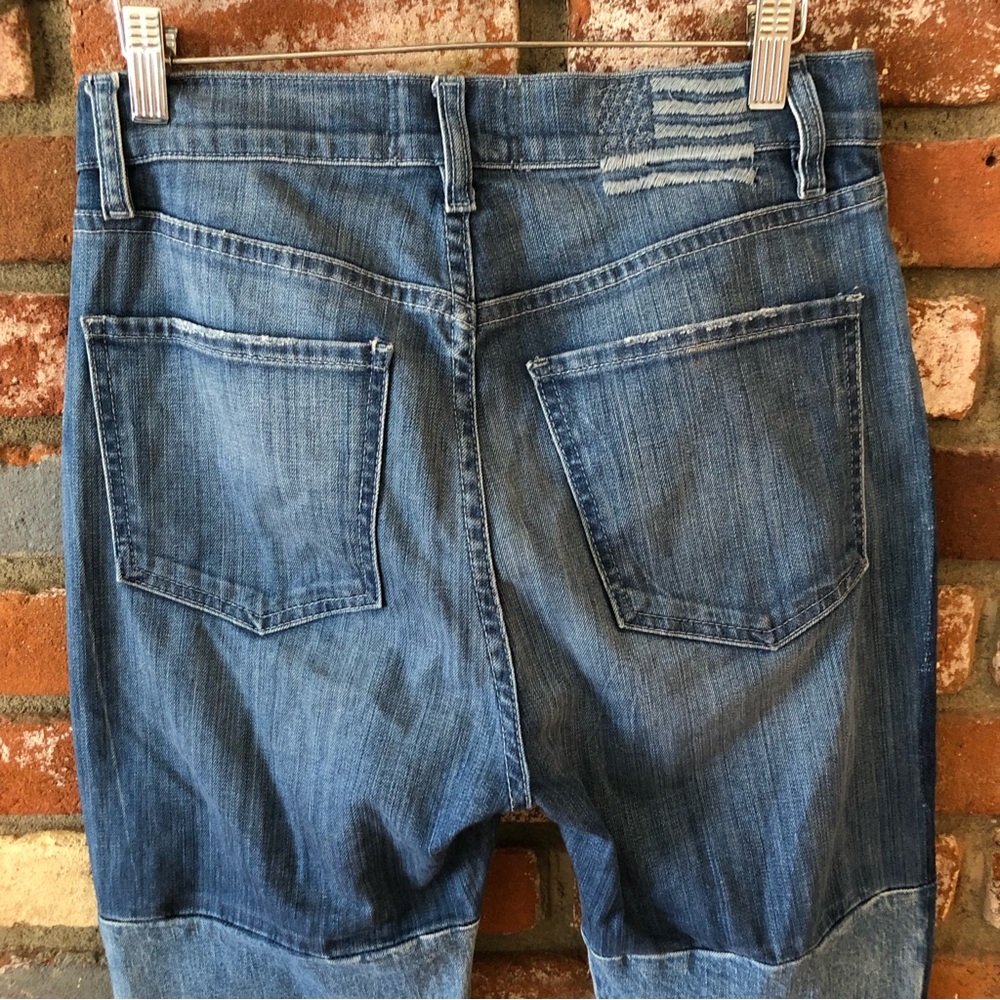 Revice Cropped Patchwork Distressed High Rise Jea… - image 6